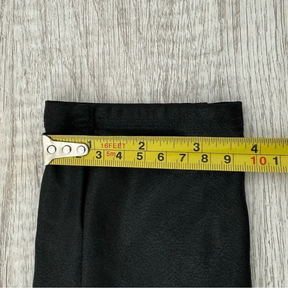 SPANX FAUX LEATHER LEGGINGS Black Ankle Length Size Large Power Waistband - Picture 5 of 10